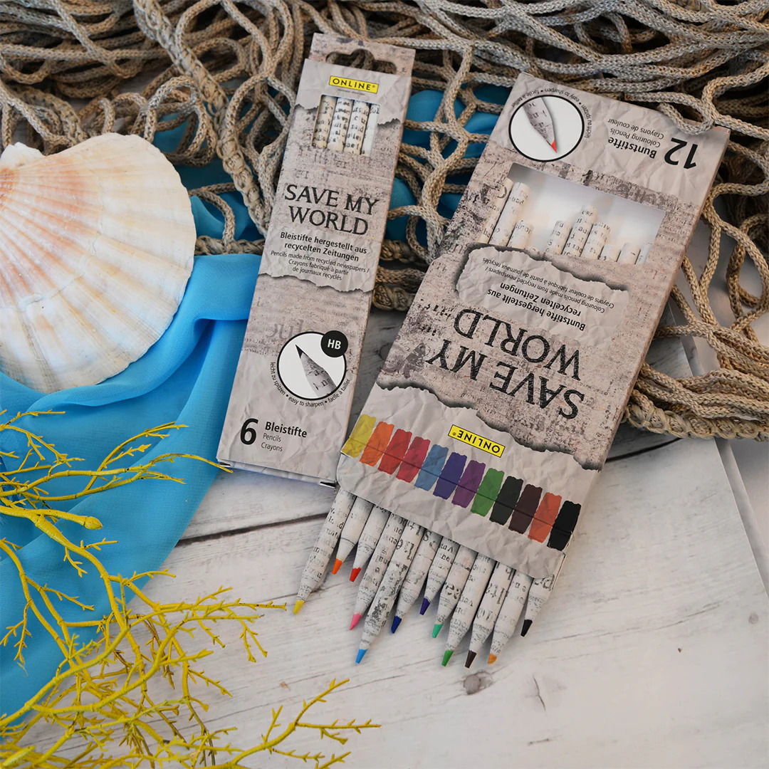 ONLINE Recycled Paper Colouring Pencil Set of 12 - Image 5