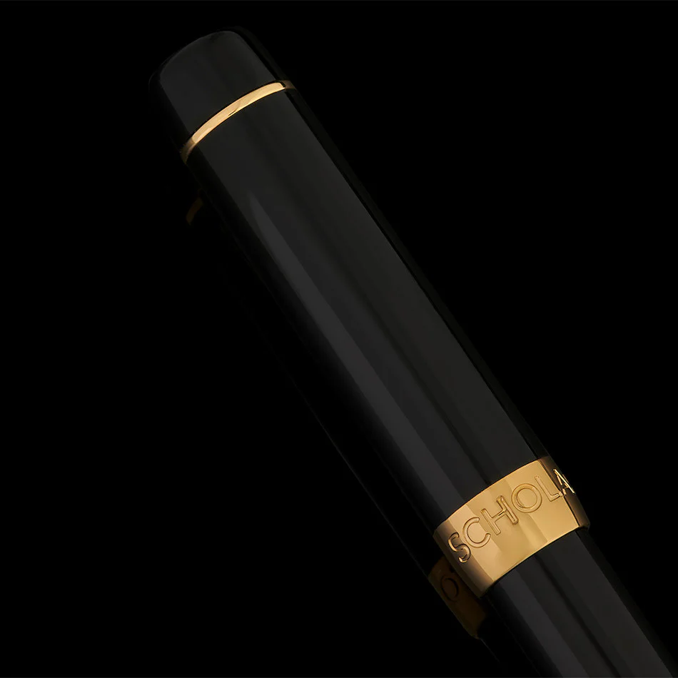 Onoto Scholar Fountain Pen Black with Gold Trim - Image 4
