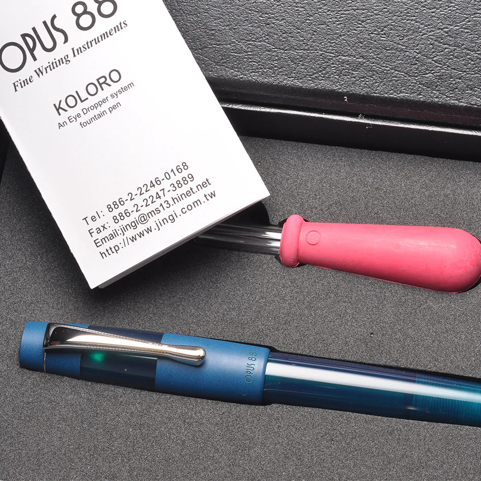 Opus 88 Koloro Eye Dropper Fountain Pen Blue - Image 4
