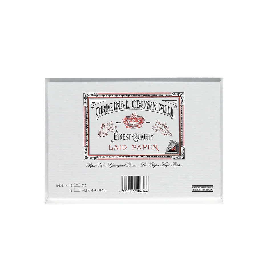 Original Crown Mill Classic Laid Paper Card & Envelope Set C6 - Image 2