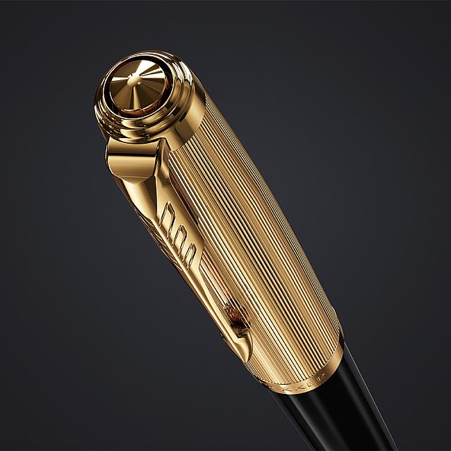 Parker 51 Ballpoint Pen Black with Gold - Image 3
