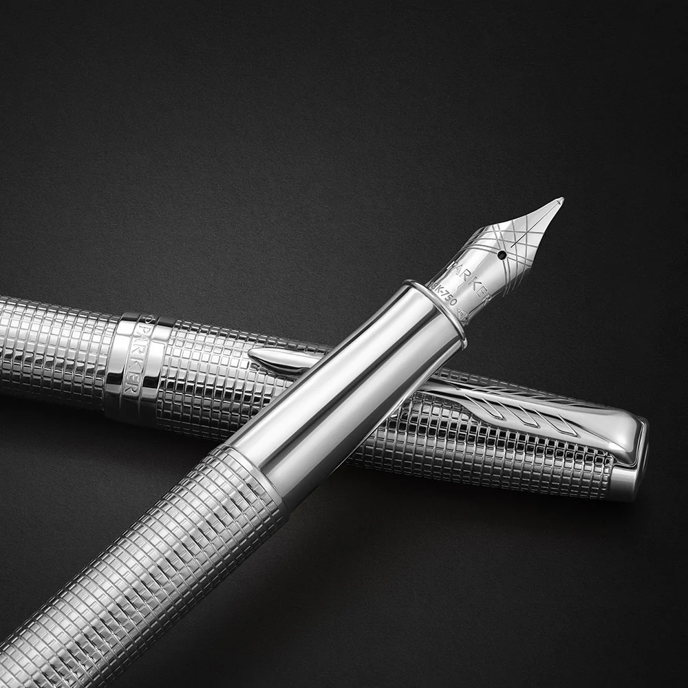 Parker Sonnet Fountain Pen Cisele Palladium 18kt Nib - Image 3