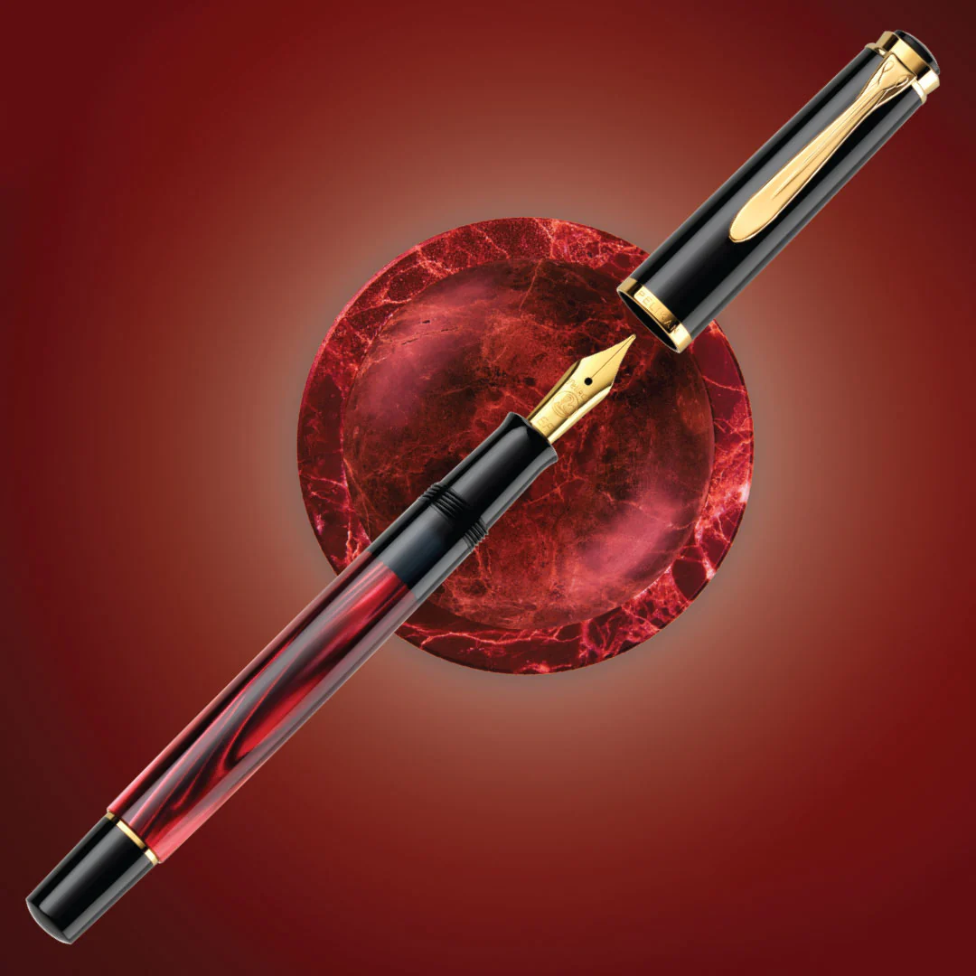 Pelikan Classic M200 Fountain Pen Red Marbled Special Edition - Image 2