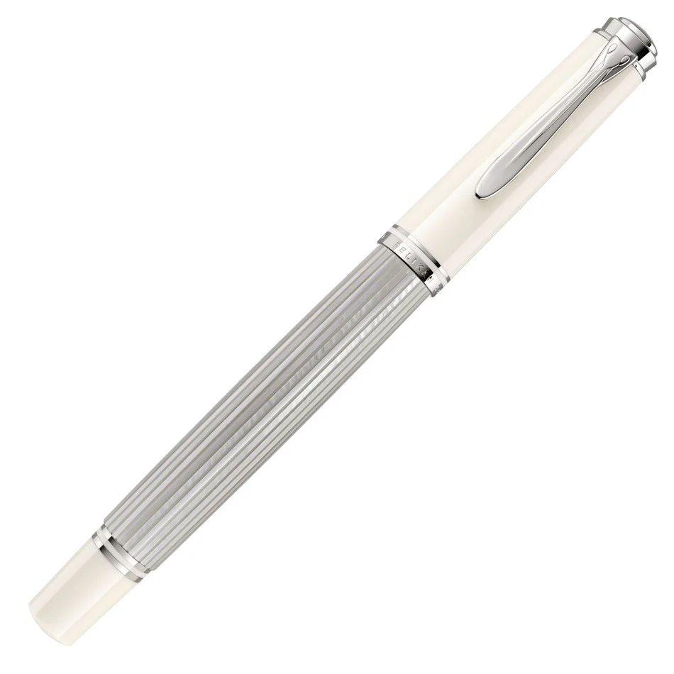 Pelikan Souveran M405 Fountain Pen Silver White - Image 3