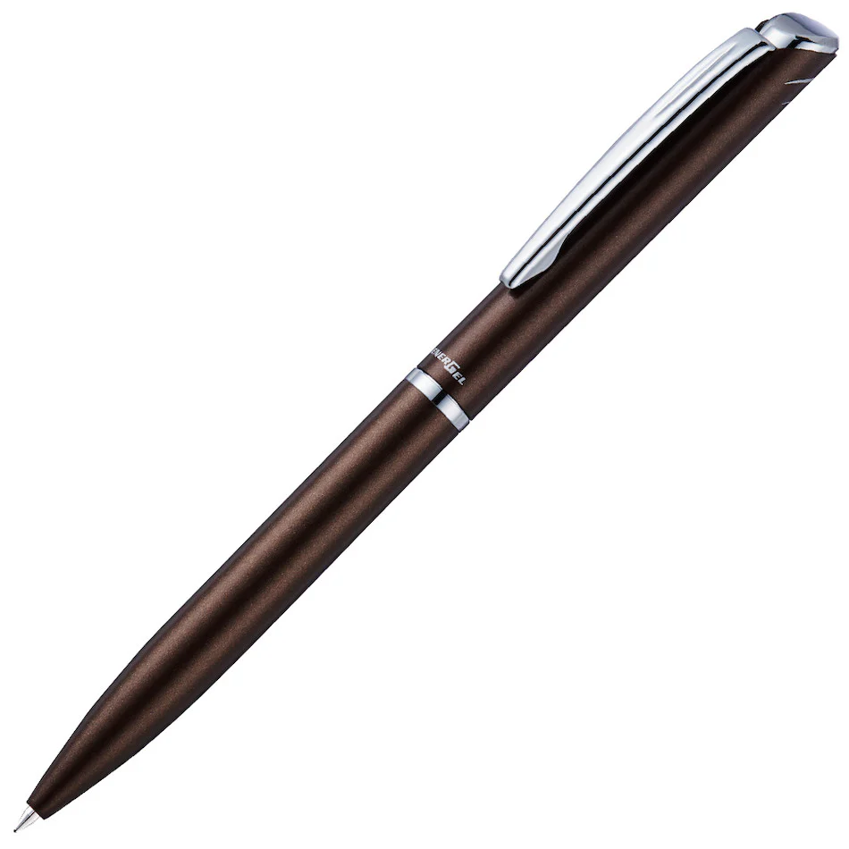 Pentel EnerGel Philography Retractable Rollerball Pen Brown with Gift Box - Image 2