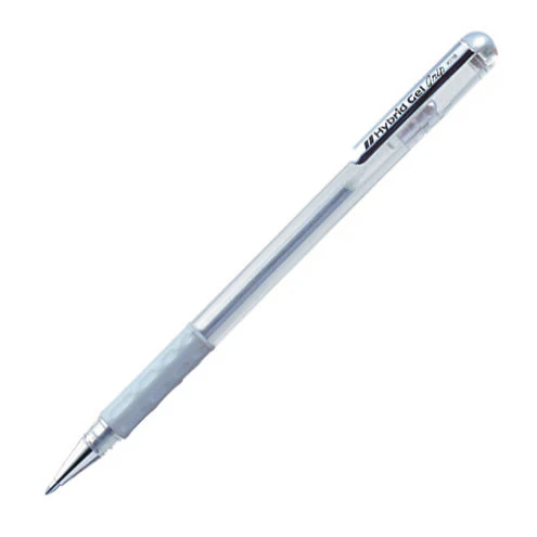 Pentel Hybrid Gel Grip Metallic Rollerball Pen K118M - Image 5