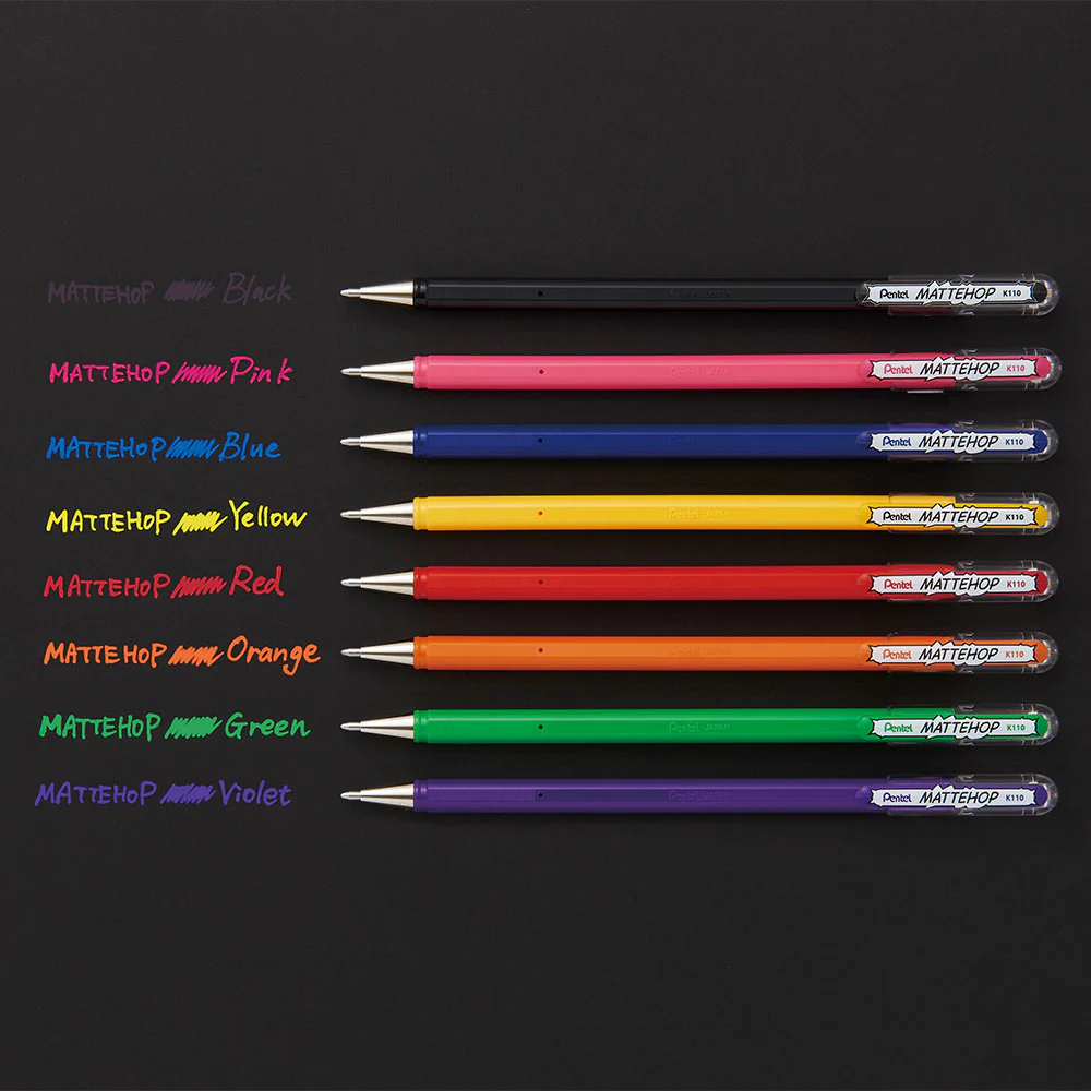 Pentel Mattehop Gel Pen Complete Set of 14 - Image 3