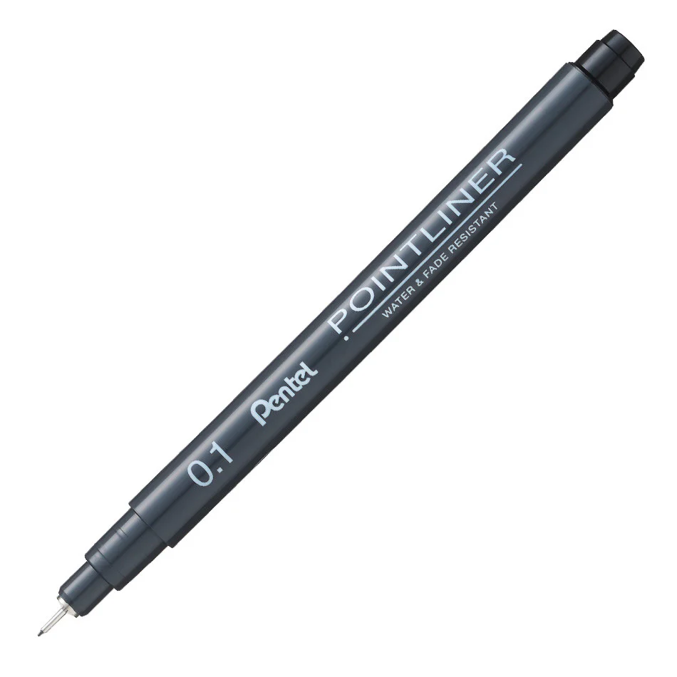 Pentel Pointliner Pen Black - Image 2