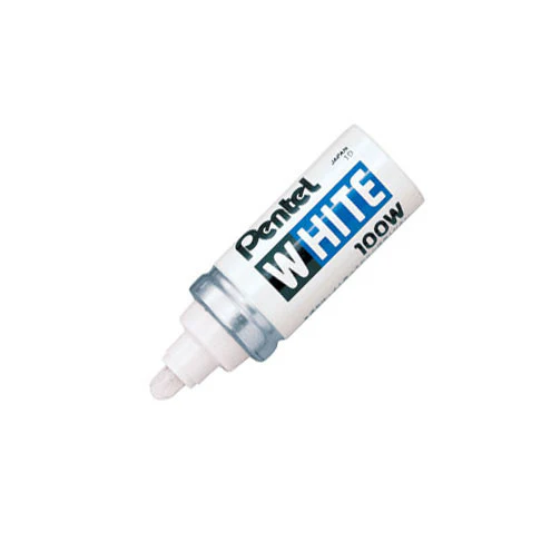 Pentel White Marker Pen Broad 100W