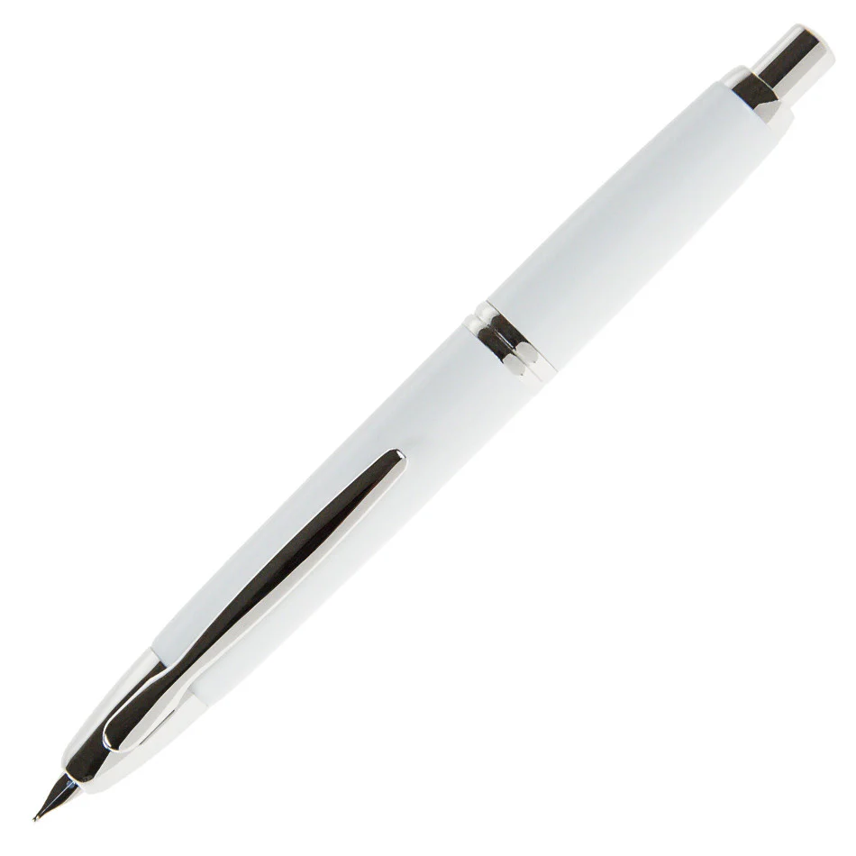 Pilot Capless Fountain Pen Rhodium Trim White