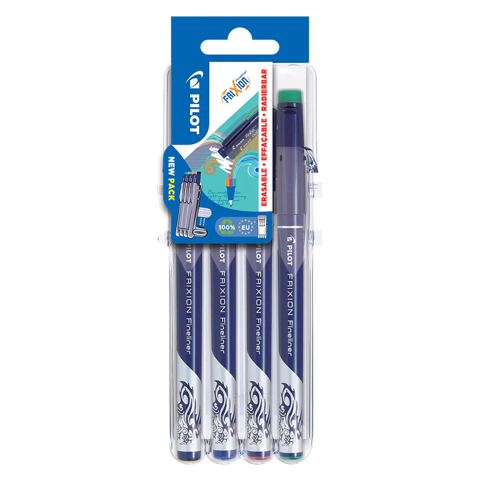 Pilot FriXion Erasable Fineliner Assorted Set of 4