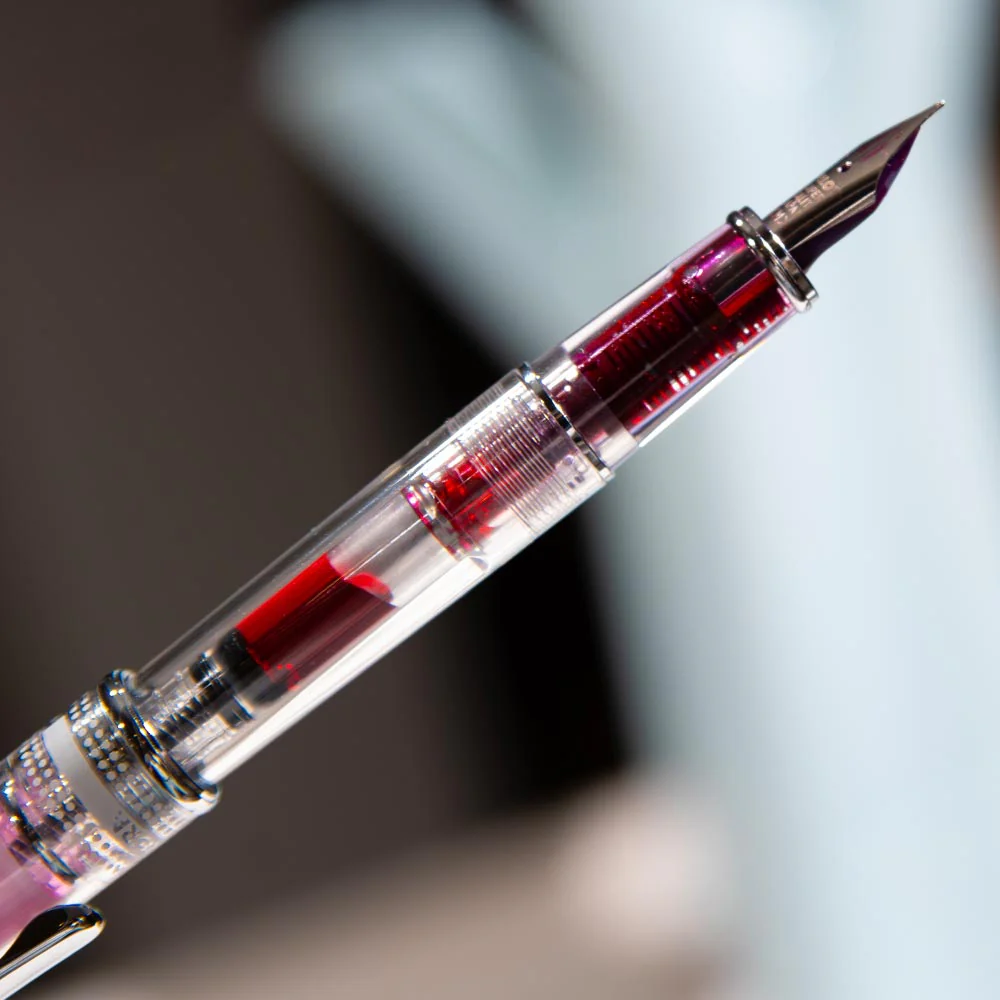 Pilot Prera Fountain Pen Transparent with Blue Trim - Image 6