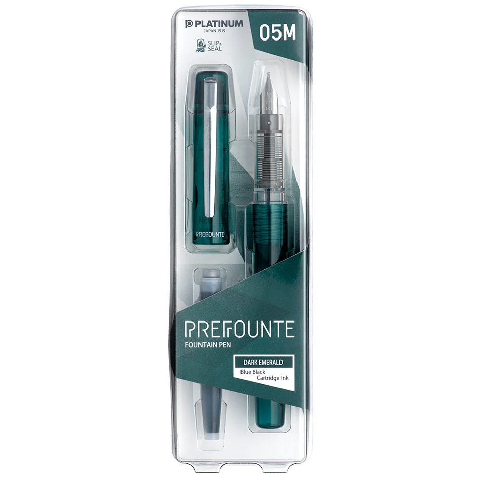 Platinum Prefounte Fountain Pen Dark Emerald - Image 2