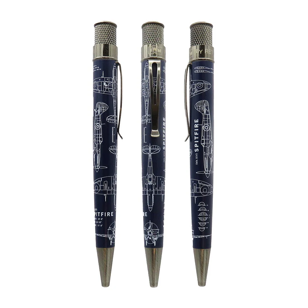 Retro 51 Tornado Rollerball Pen Imperial War Museum Spitfire Blueprint - Image 2