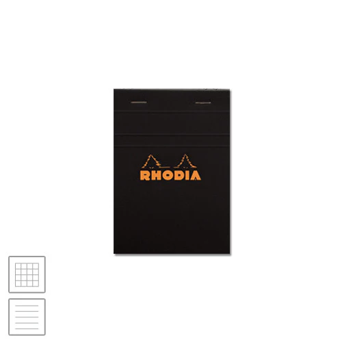 Rhodia Head-Stapled Notepad No.13 A6 (105 x 148) Black
