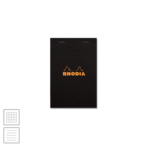 Rhodia Head-Stapled Notepad No.14 110 x 170 Black