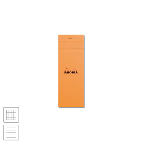 Rhodia Head-Stapled Notepad No.8 74 x 210 Orange
