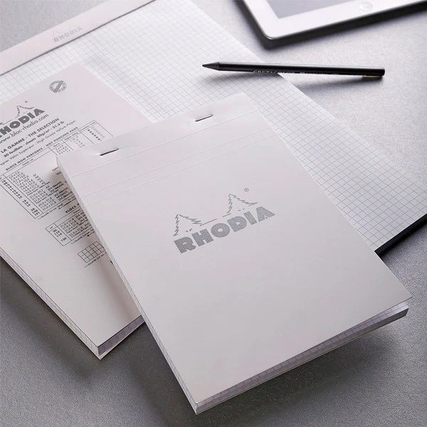 Rhodia Ice White Head-Stapled Notepad No.18 A4 (210 x 297) - Image 3