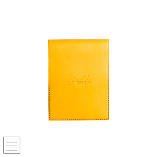 Rhodia Rhodiarama Leatherette Refillable Notepad No.12 (95 x 130) Daffodil Yellow