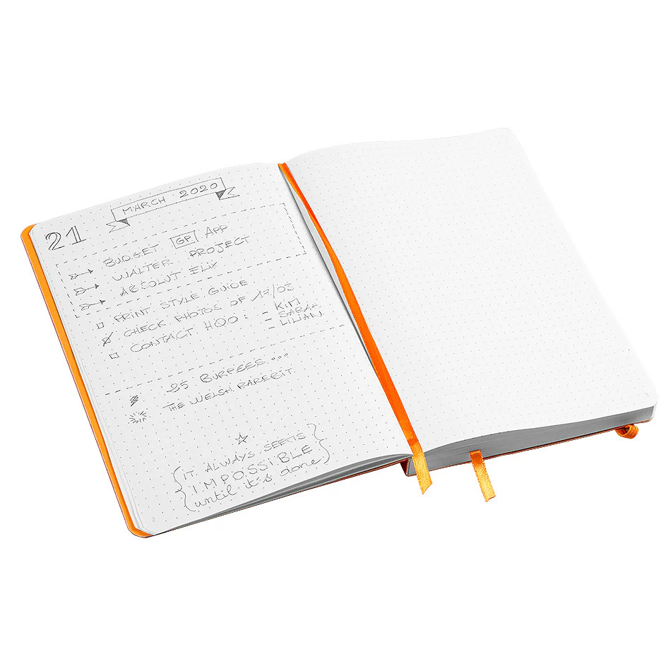 Rhodia Rhodiarama Softcover Goalbook With White Paper A5 Black - Image 2