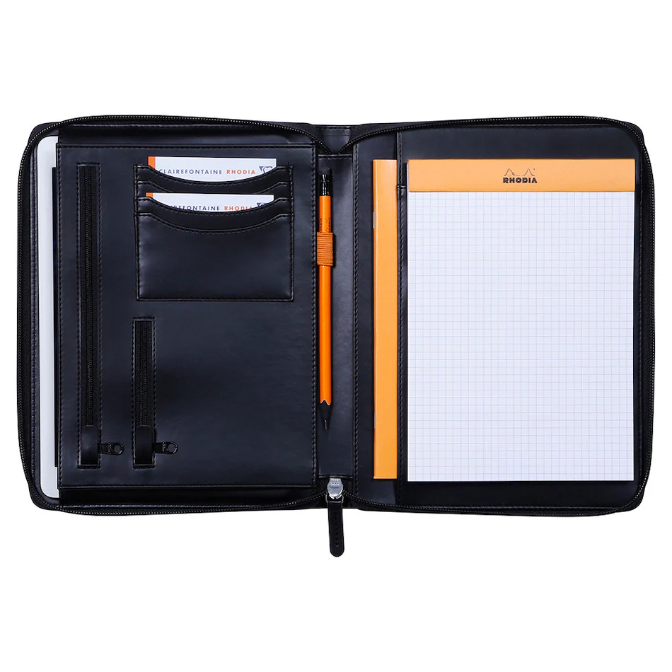 Rhodia Small Zipped Portfolio A5 Black - Image 2