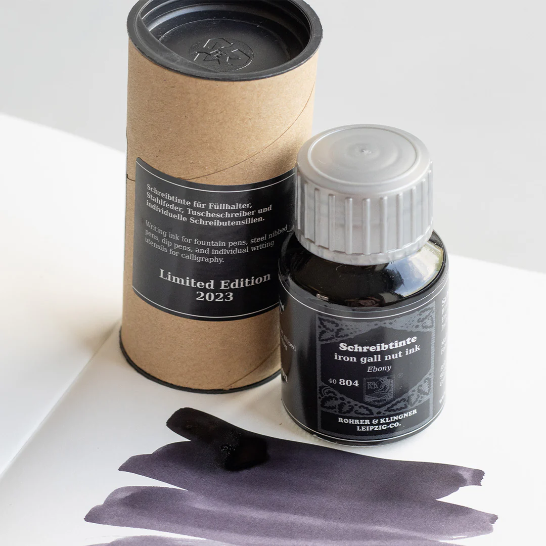 Rohrer & Klingner Limited Edition Fountain Pen Ink 50ml Iron Gall Nut Ebony - Image 3