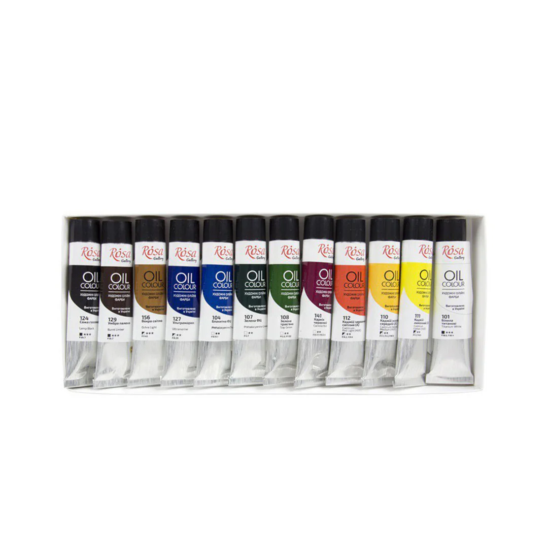 Rosa 20ml Oil Paint Tubes Set of 12 Assorted Colours - Image 2