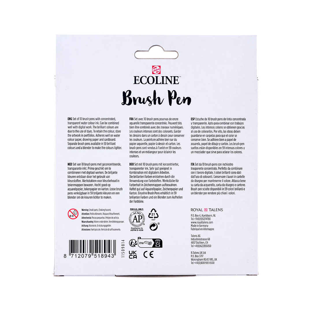 Royal Talens Ecoline Brushpen Set of 10 Botanical - Image 4