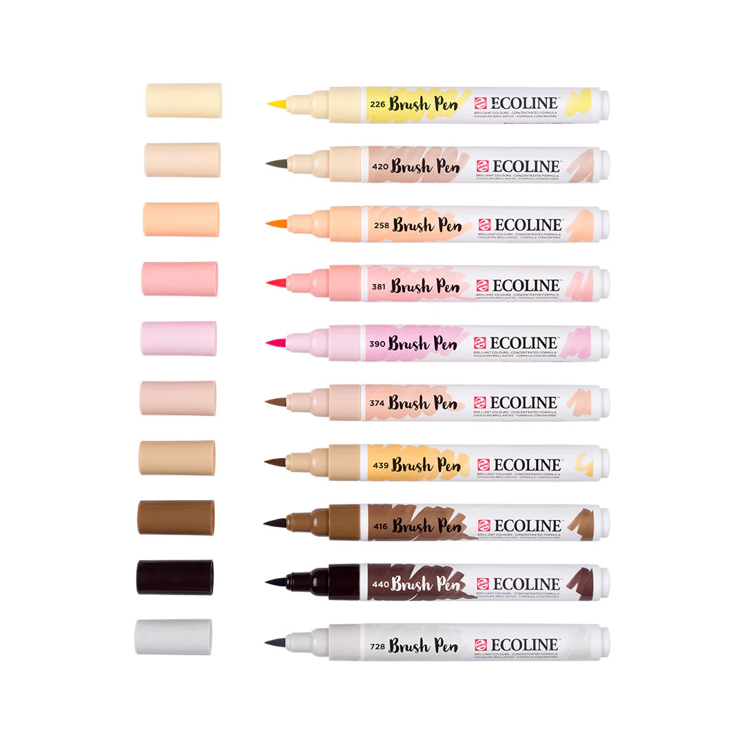 Royal Talens Ecoline Brushpen Set of 10 Skin - Image 2