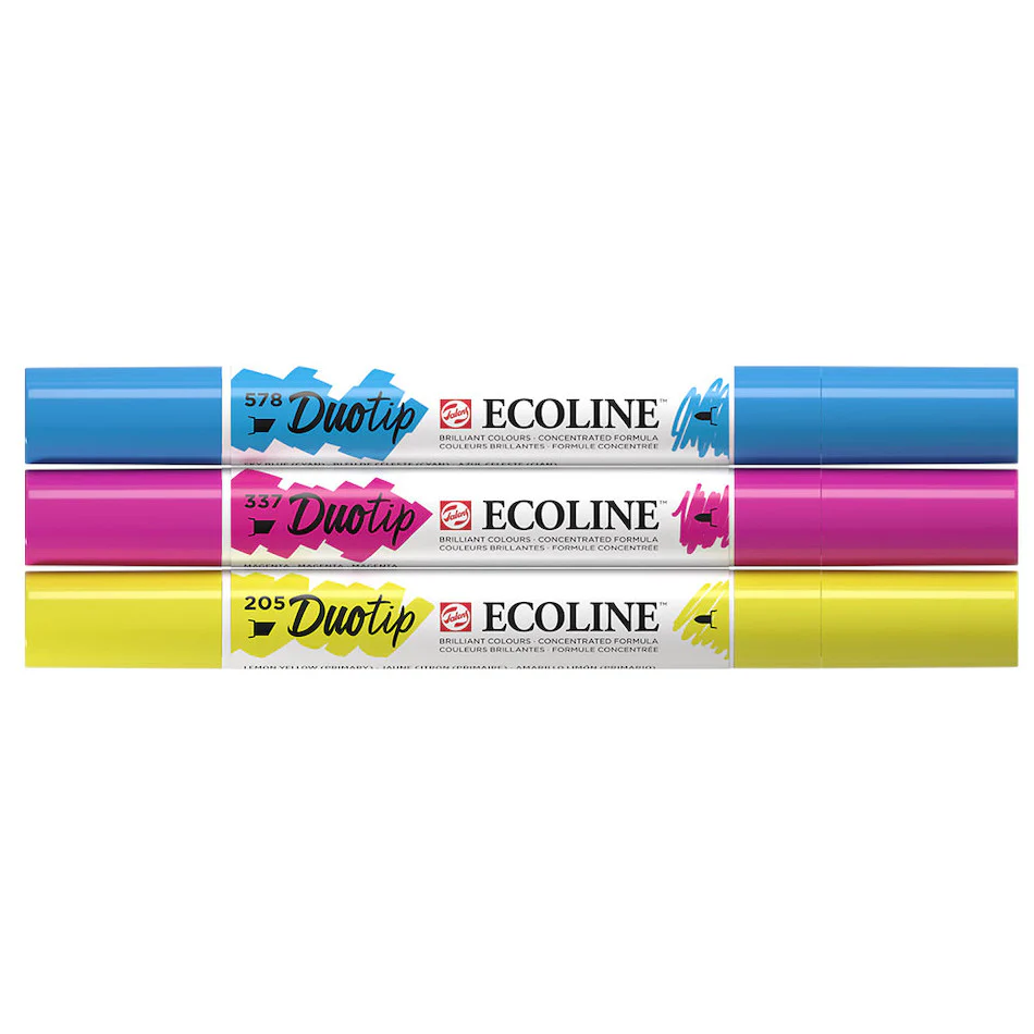Royal Talens Ecoline Duotip Pen Set of 3 Primary Colours