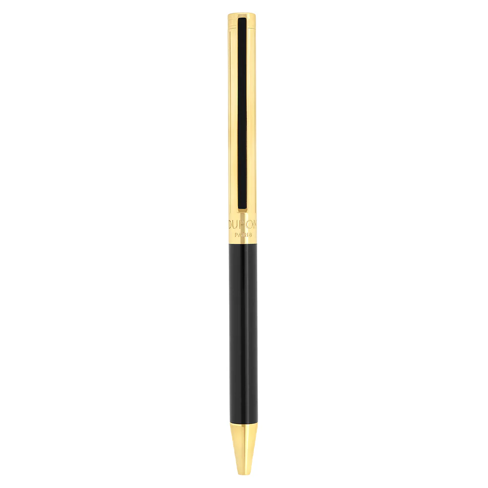 S.T. Dupont Classique Ballpoint Pen Black and Gold - Image 2