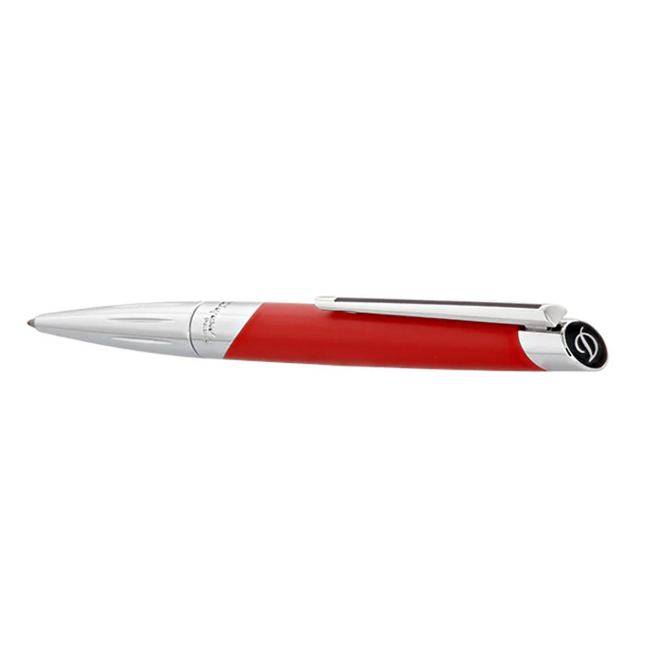 S.T. Dupont Defi Millennium Ballpoint Pen Silver/Matte Red - Image 4