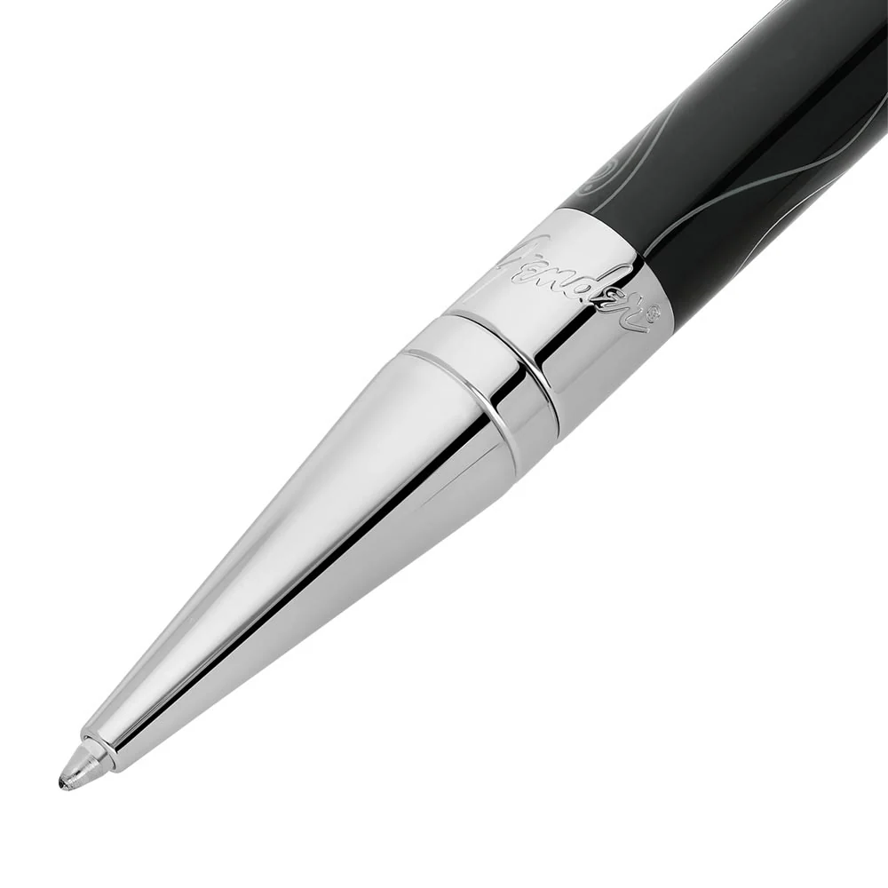 S.T.Dupont Initial Ballpoint Pen Fender Black and Chrome - Image 3