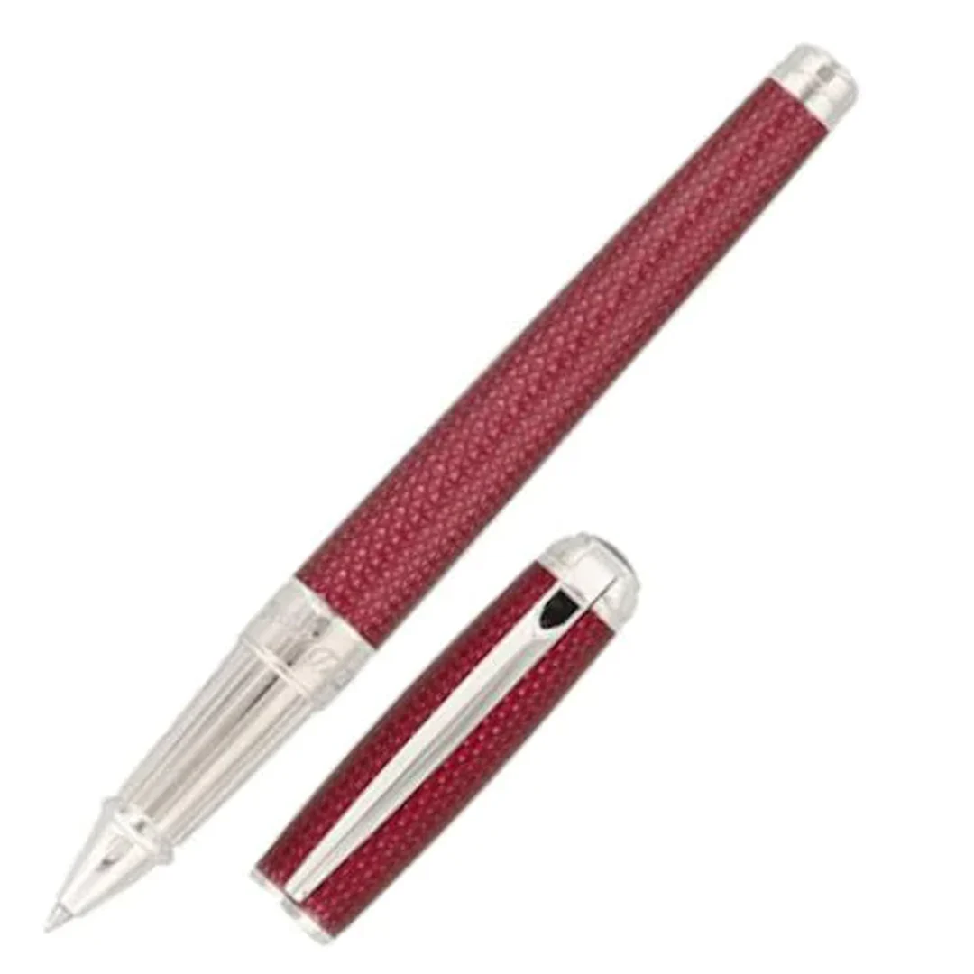 S.T. Dupont Line D Dark Pink th Palladium Trim Roller Ball