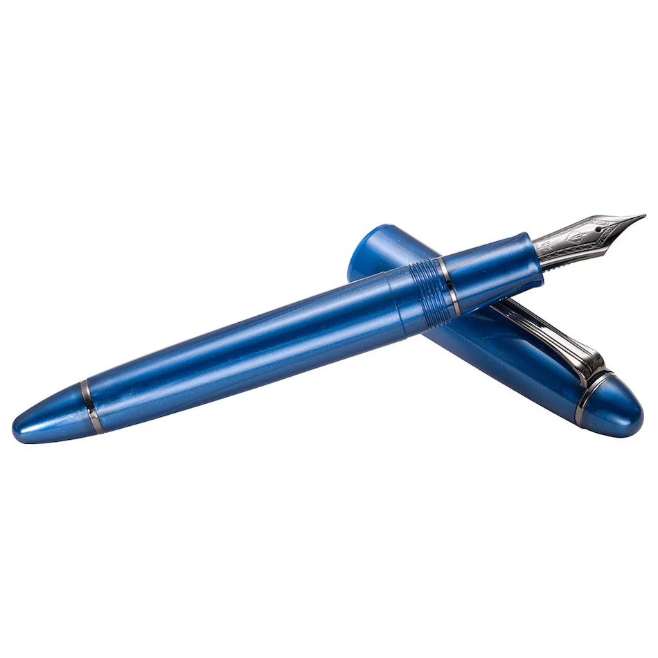 Sailor 1911 Ringless Metallic Fountain Pen Simply Blue 21K Nib - Image 2