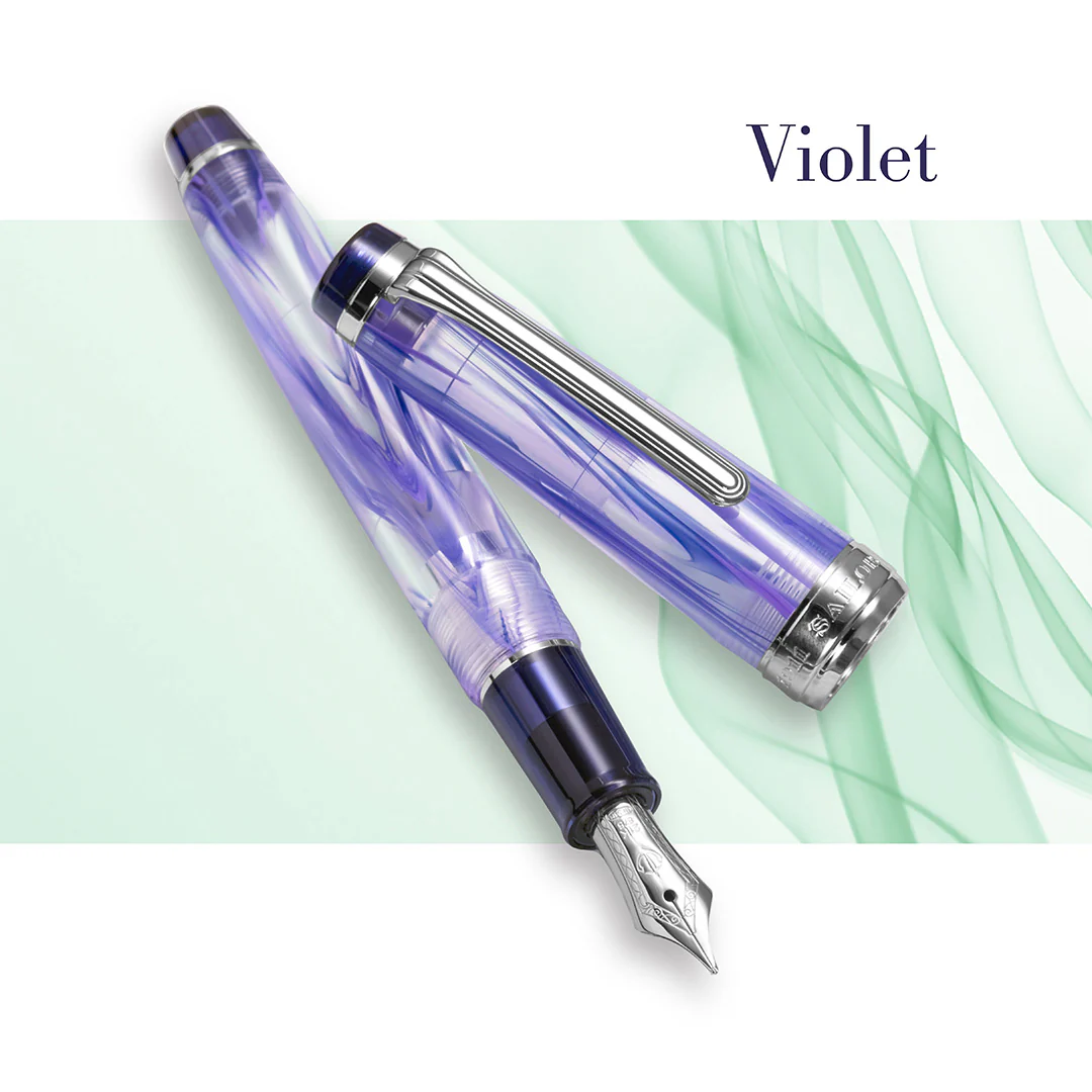 Sailor Professional Gear Regular Fountain Pen Veilio Acrylic Violet 21K Nib - Image 4