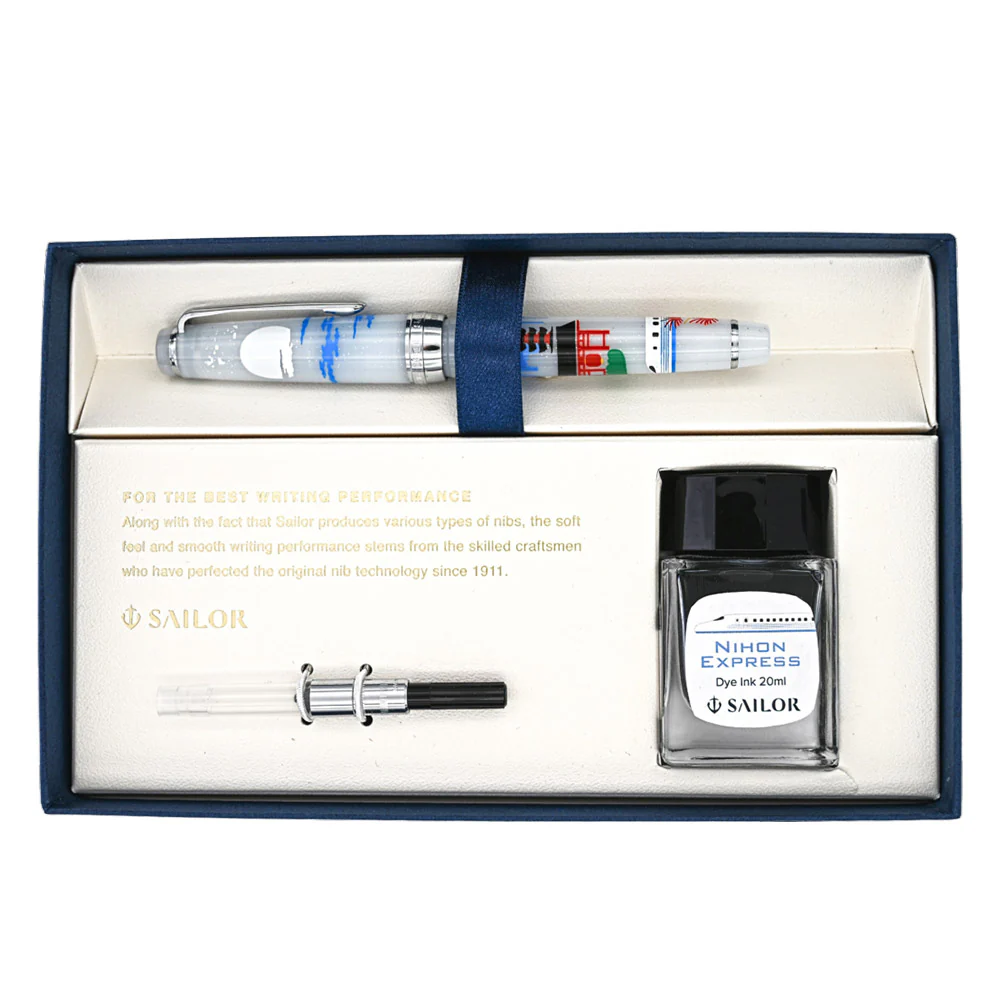 Sailor Professional Gear Slim Nihon Express Fountain Pen Kyoto 14K Nib - Image 4