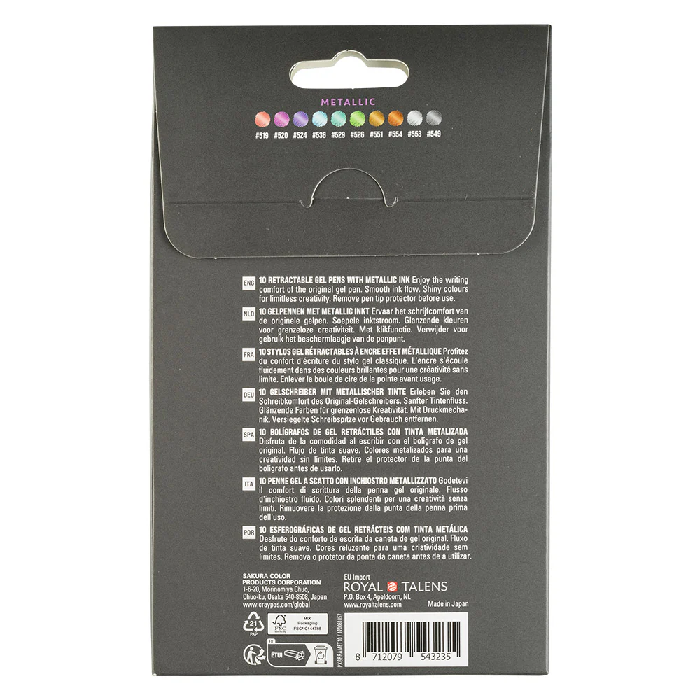 Sakura Gelly Roll Retractable Metallic Set of 10 - Image 4