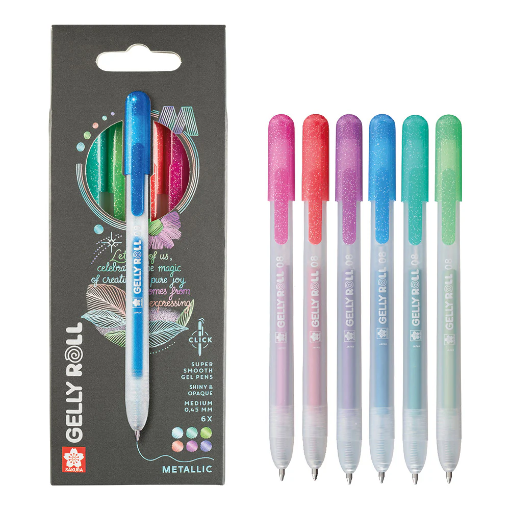 Sakura Gelly Roll Retractable Metallic Set of 6 - Image 3