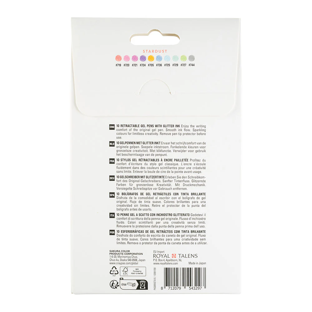 Sakura Gelly Roll Retractable Stardust Set of 10 - Image 4