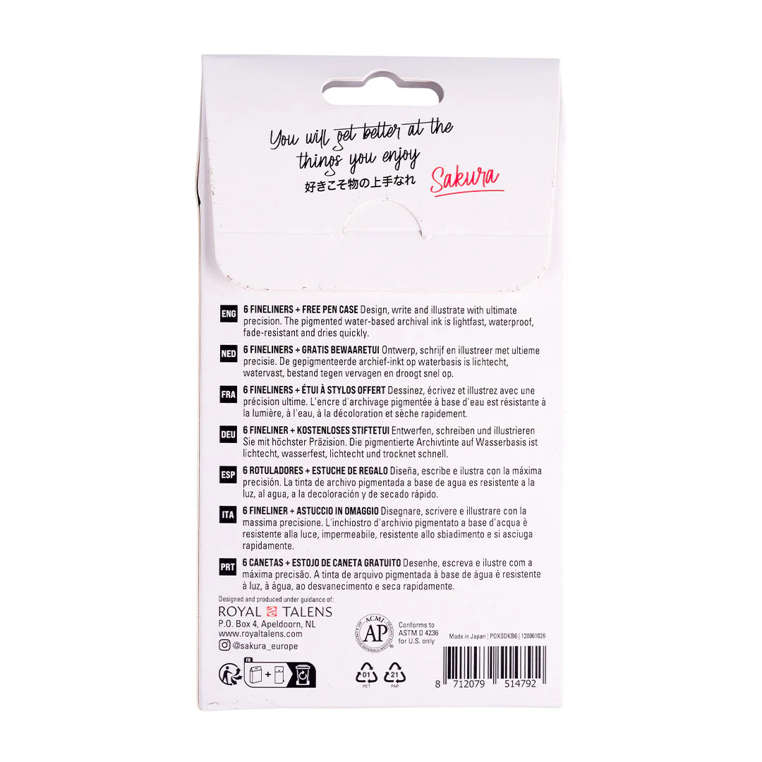 Sakura Pigma Micron Drawing Pen Set of 6 - Image 3