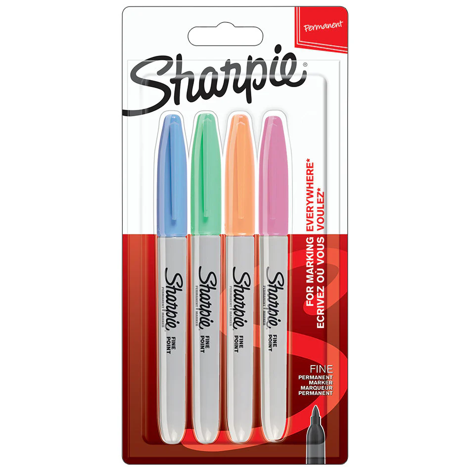 Sharpie Permanent Marker Fine Assorted Set of 4 - Image 2