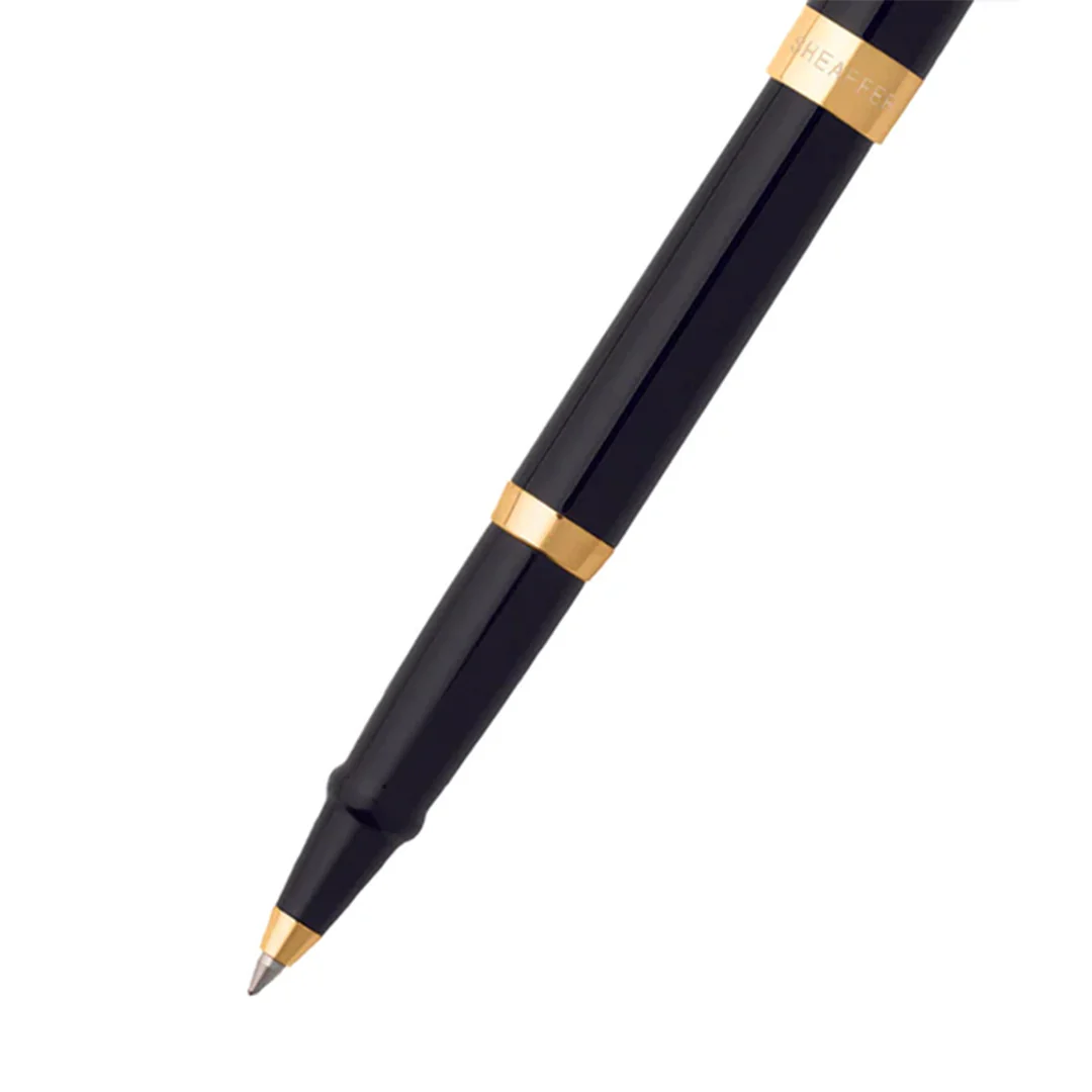 Sheaffer Sagaris E9471 Rollerball Pen Glossy Black with Gold Tone Trim - Image 2