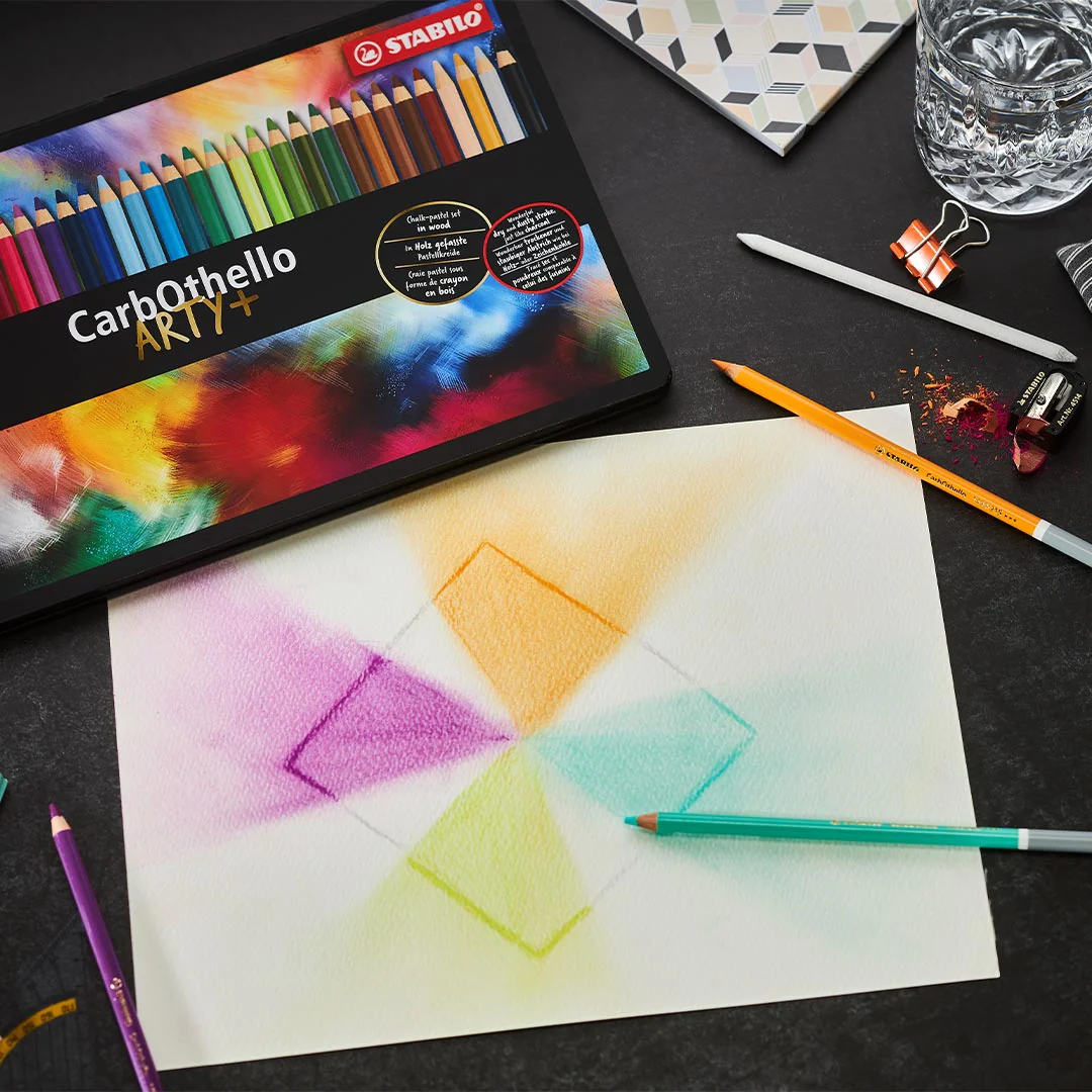 STABILO CarbOthello Metal Box Of 36 Assorted Colours - Image 2