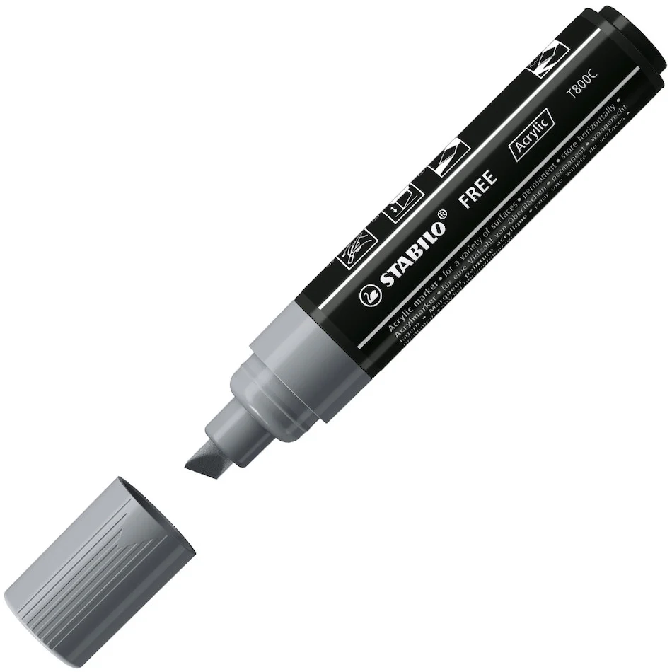 STABILO FREE T800C Acrylic Marker Pen Chisel Tip 4-10mm - Image 10