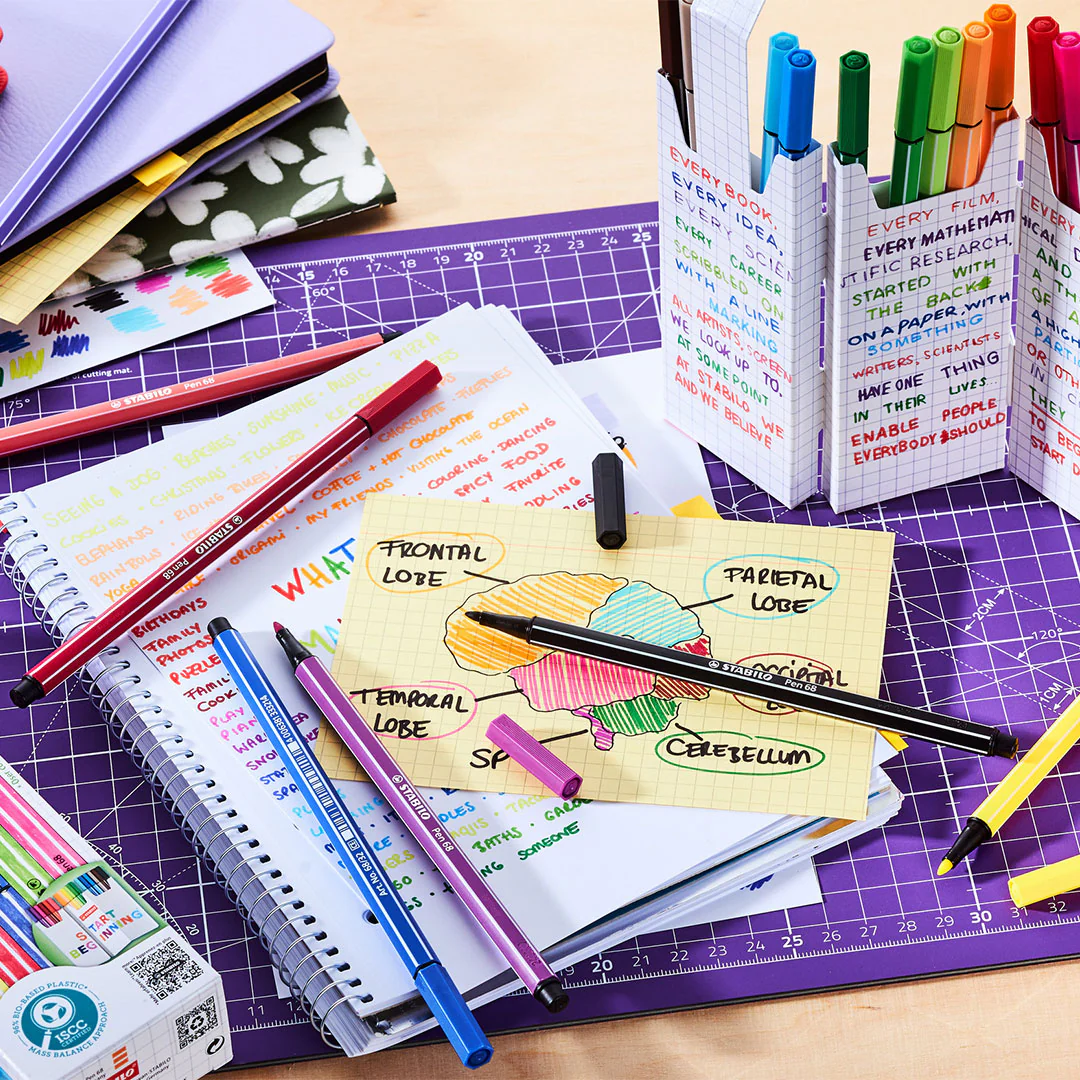 STABILO Pen 68 Zigzag Deskset of 18 Colours - Image 2