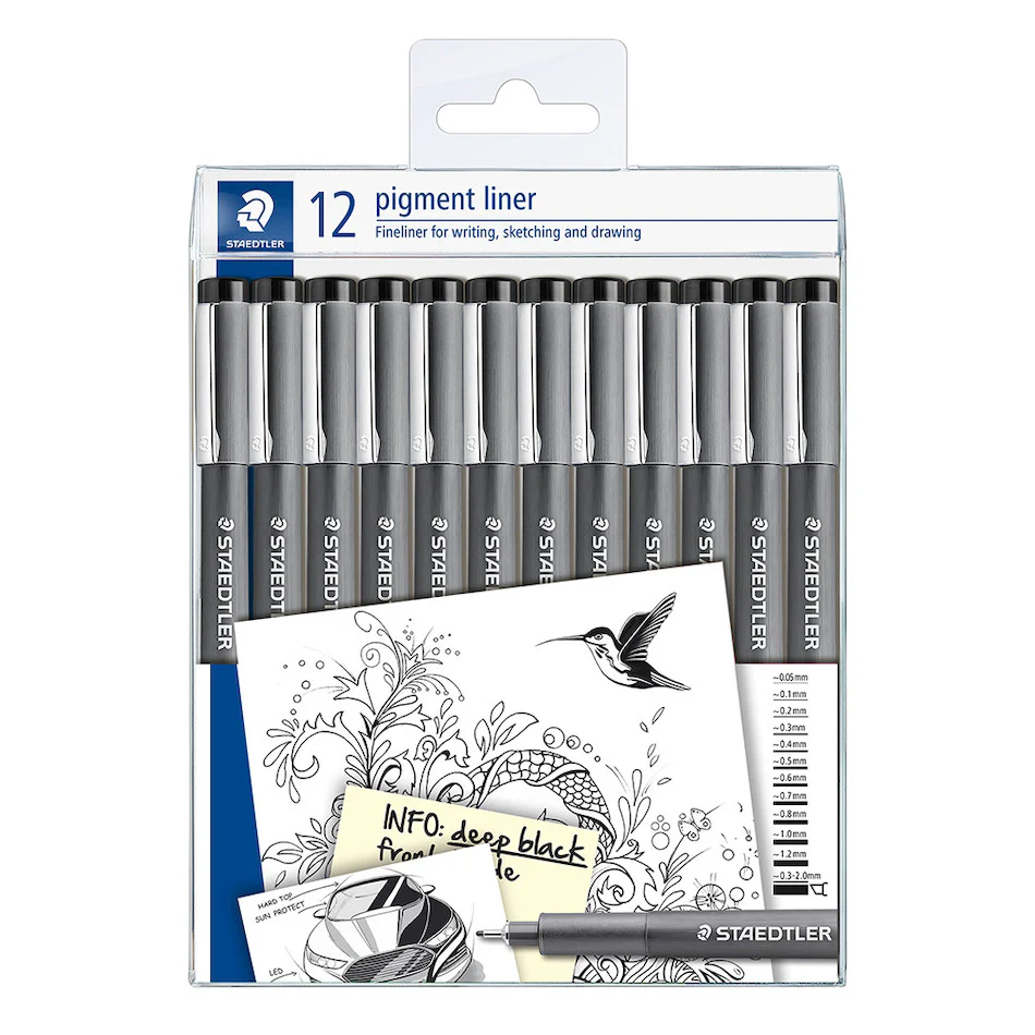 Staedtler Pigment Liner Pen Set of 12