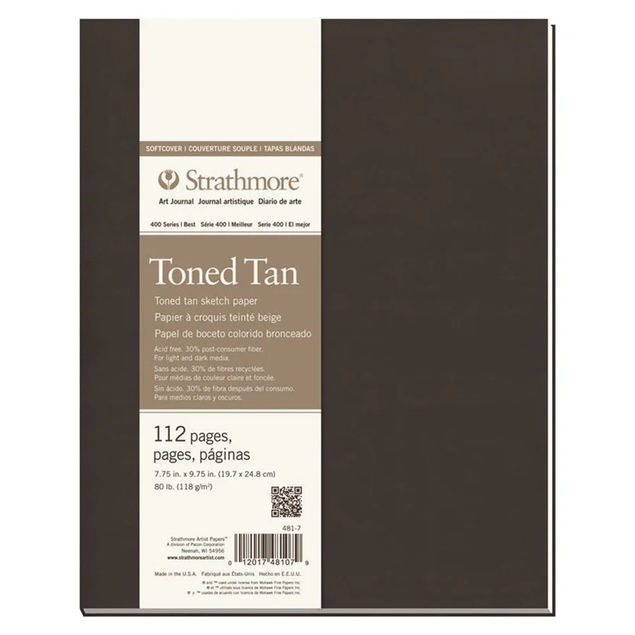 Strathmore 400 Toned Tan Sketch Art Journal Softcover 7.75x9.75