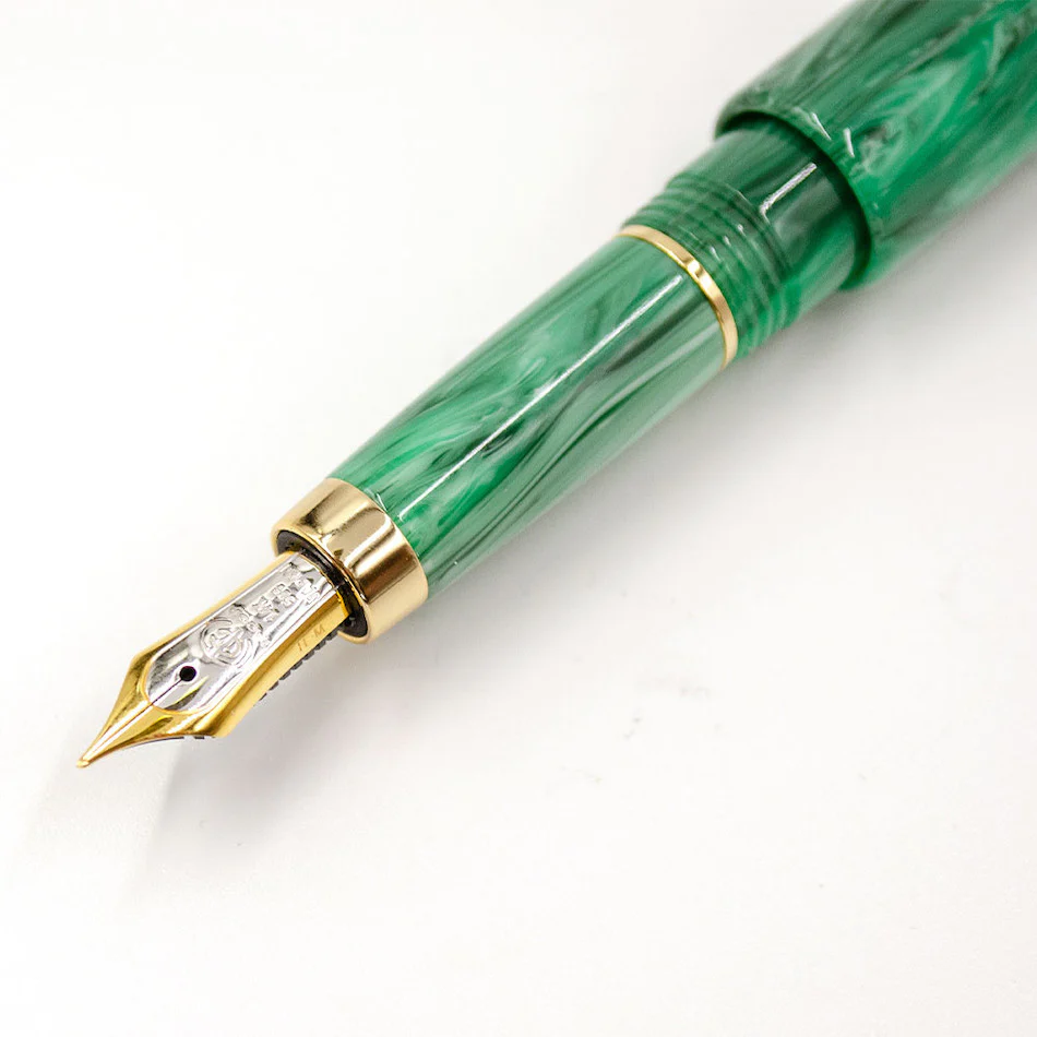 Taccia Covenant Fountain Pen Green Malachite 14k nib - Image 5