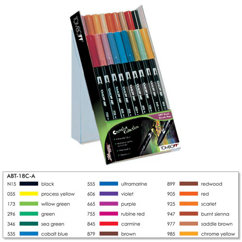 Tombow ABT Dual Brush Pen Set of 18 - Image 2